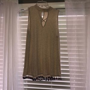 Boutique style tassel tank